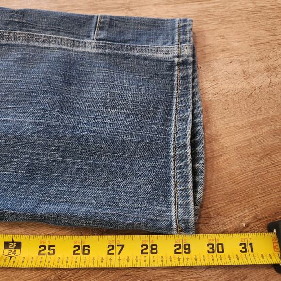 VINTAGE Carhartt Jeans Mens 30x29 Dungaree Logger Blue Double Knee EUC - Picture 5 of 8